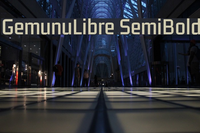 GemunuLibre SemiBold Font examples