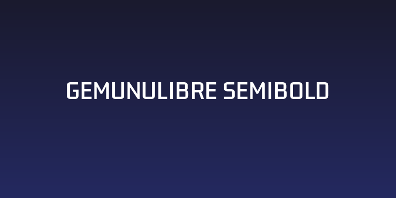 GemunuLibre SemiBold Social Header