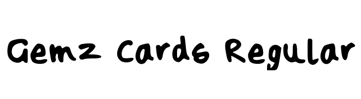 Gemz Cards Regular  フリーフォントのダウンロード