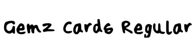 Gemz Cards Regular  les polices de caractères gratuit tlcharger