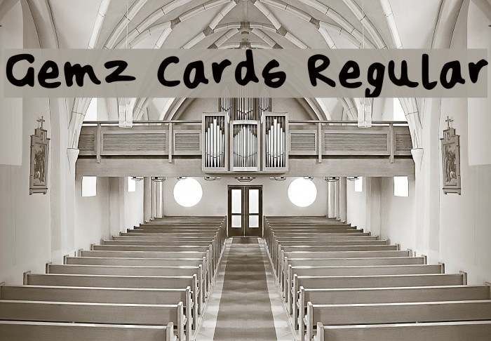 Gemz Cards Regular Font examples