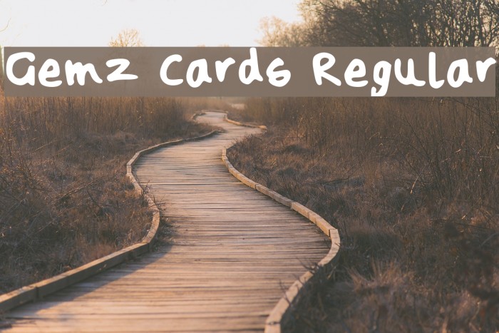 Gemz Cards Regular Font examples