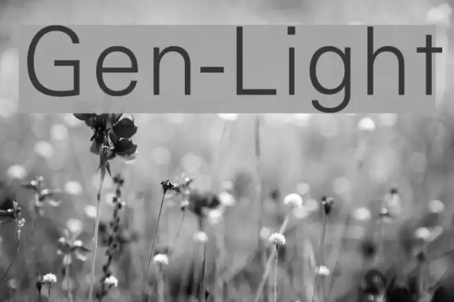 Gen-Light Font examples