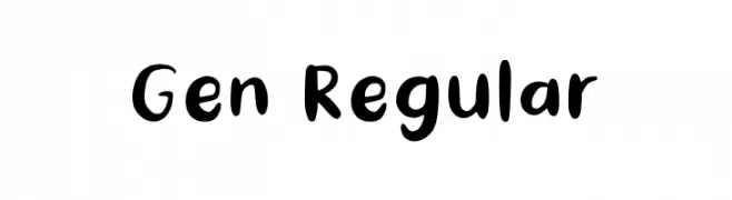 Gen Regular Шрифта