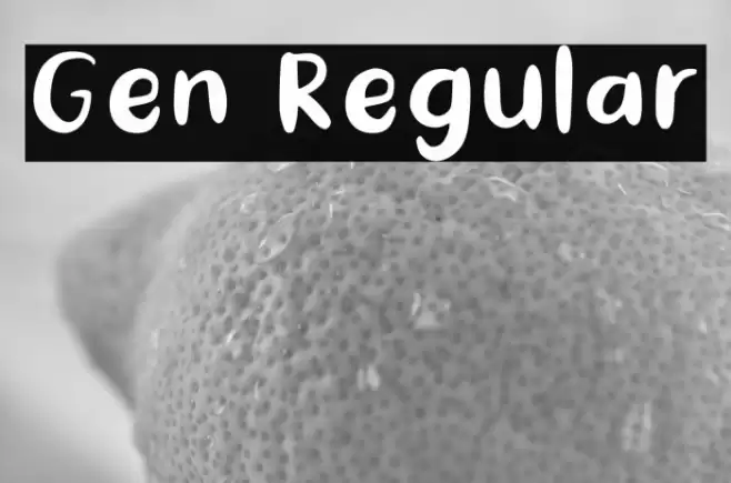Gen Regular फ़ॉन्ट examples