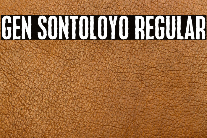 Gen Sontoloyo Regular Example 2
