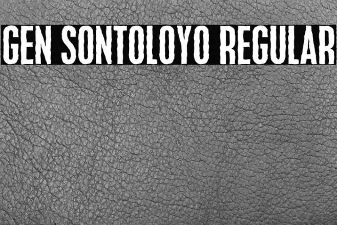Gen Sontoloyo Regular Font examples