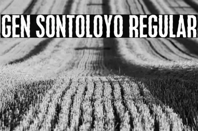Gen Sontoloyo Regular Font examples