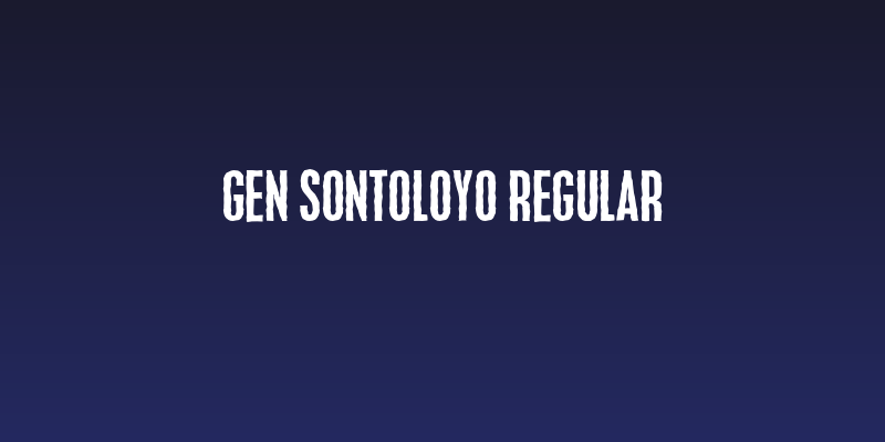 Gen Sontoloyo Regular Social Header