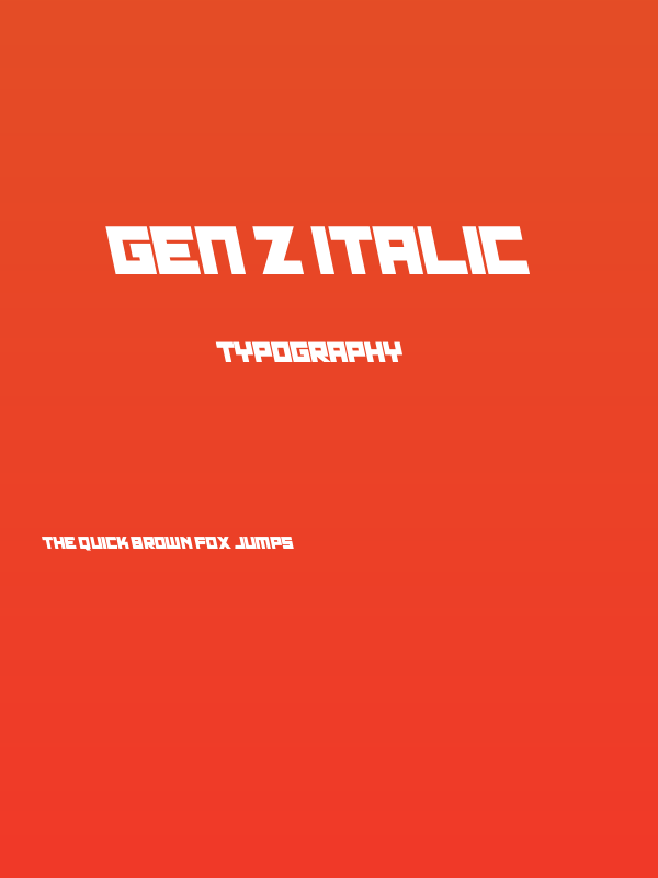 Gen Z Italic Poster