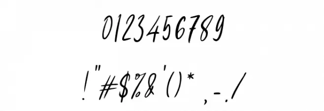 Genangan Script Font OTHER CHARS