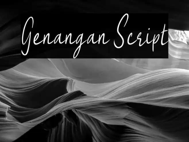 Genangan Script Font examples