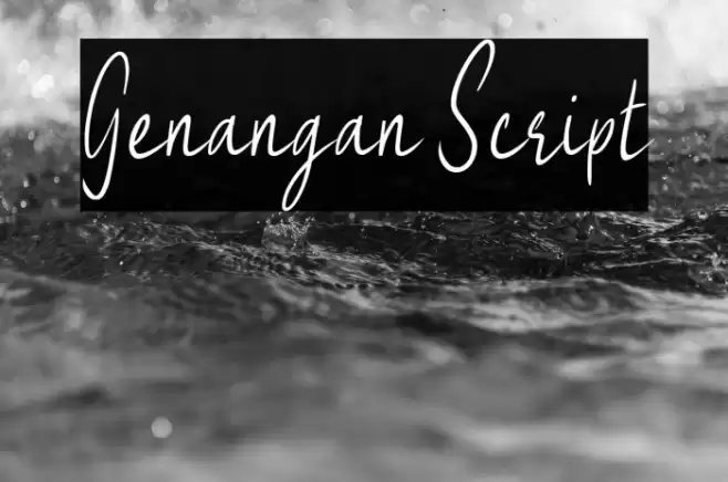 Genangan Script Font examples