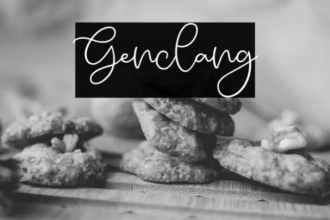 Genclang Schriftart examples