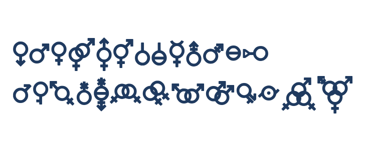 Gender Icons Uppercase
