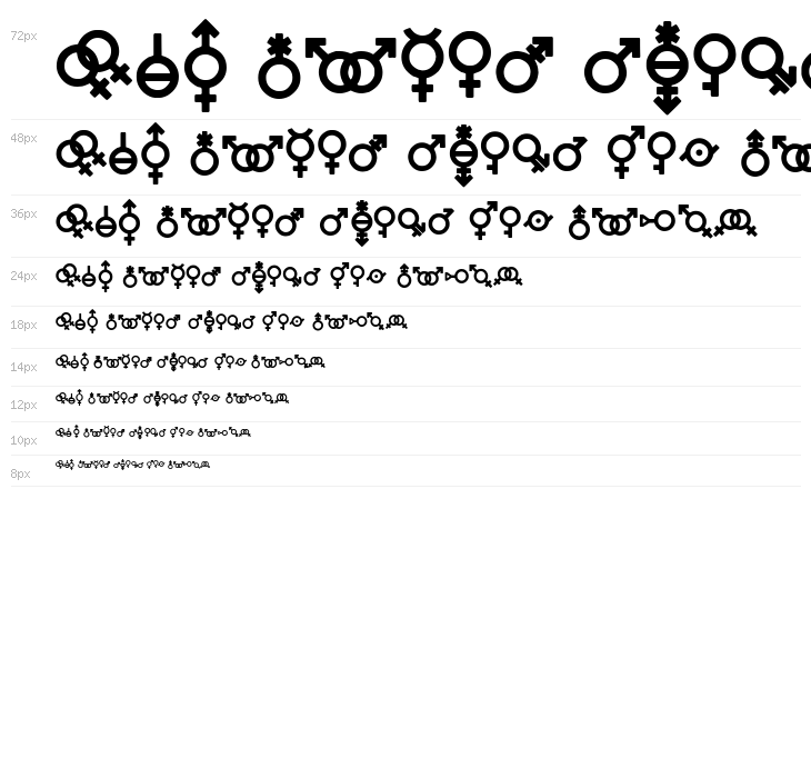 Gender Icons Waterfall