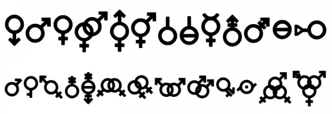 Gender Icons 字体 小写