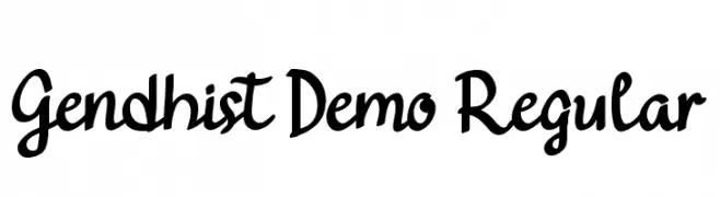 Gendhist Demo Regular Font