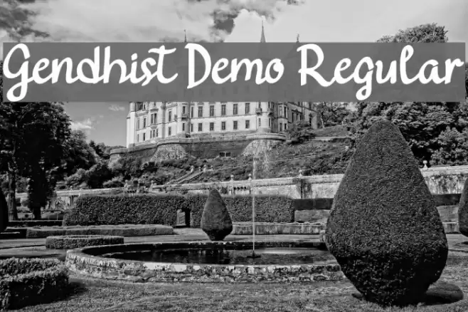 Gendhist Demo Regular Font examples