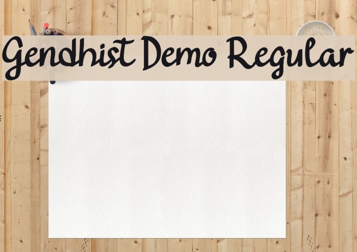 Gendhist Demo Regular Font examples