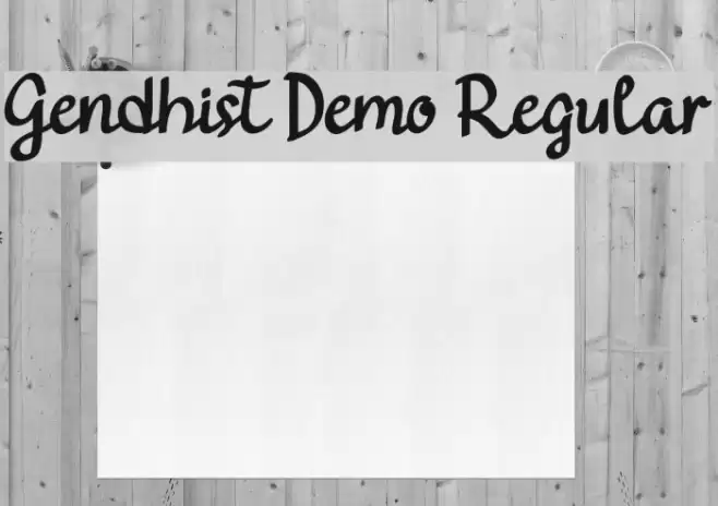 Gendhist Demo Regular Font examples