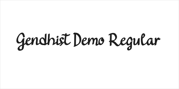Gendhist Demo Regular Logo