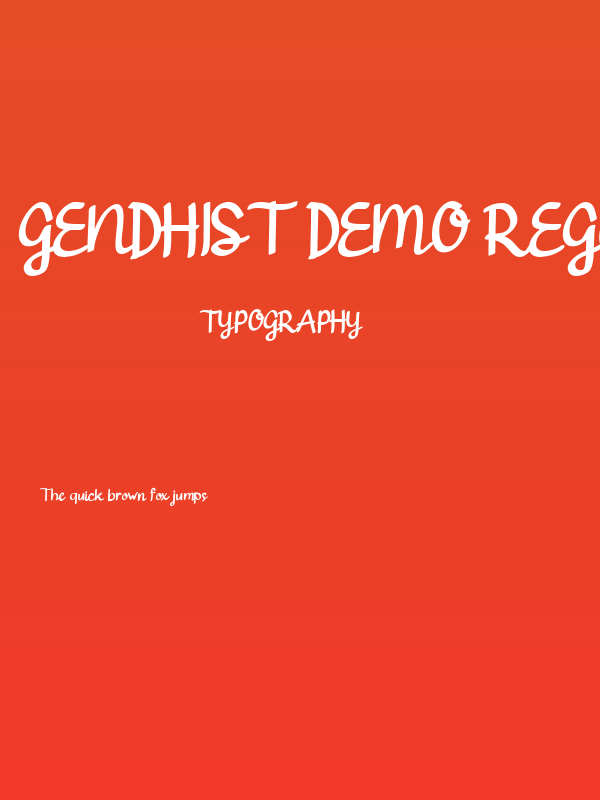 Gendhist Demo Regular Poster