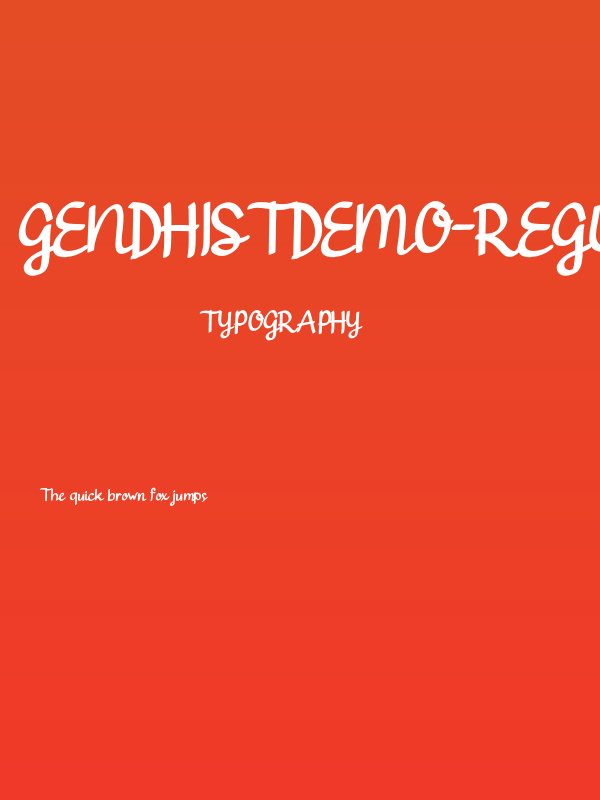 GendhistDemo-Regular Poster