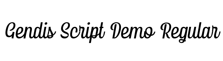 Gendis Script Demo Regular  नि: शुल्क फ़ॉन्ट्स डाउनलोड