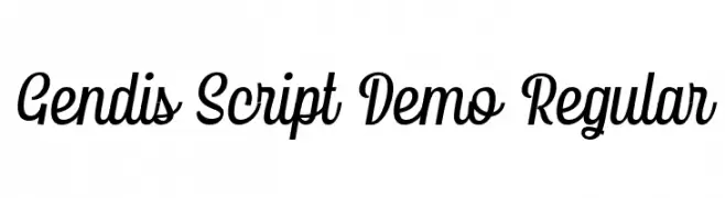 Gendis Script Demo Regular  Скачать бесплатные шрифты
