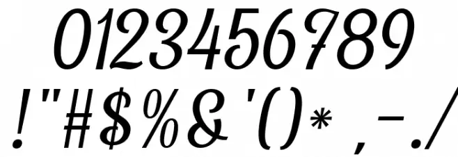 Gendis Script Demo Regular Font OTHER CHARS