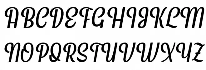 Gendis Script Demo Regular 字体 大写