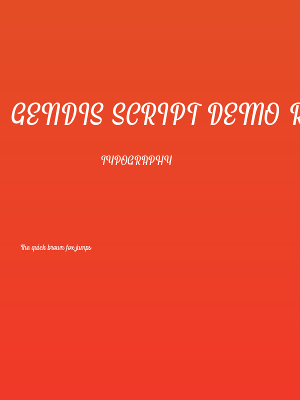 Gendis Script Demo Regular Poster