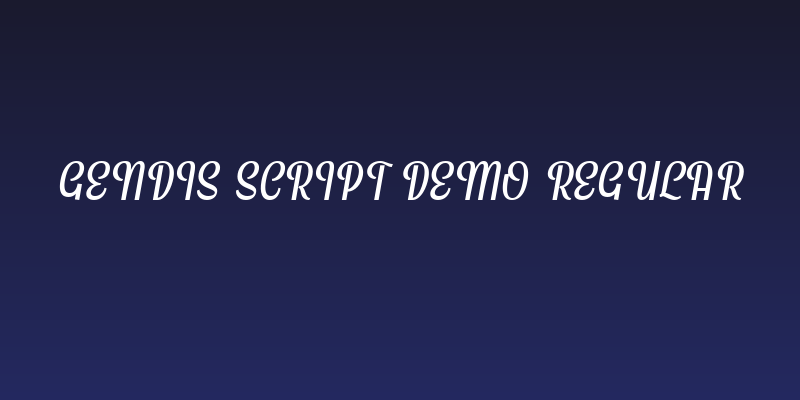 Gendis Script Demo Regular Social Header