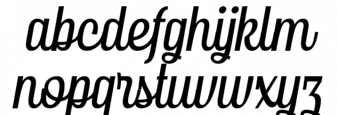 Gendis Script Demo Regular Caratteri MINUSCOLO