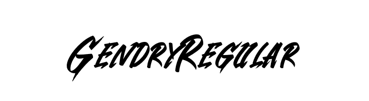 Gendry Regular  font caratteri gratis