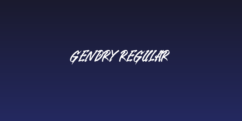 Gendry Regular Social Header