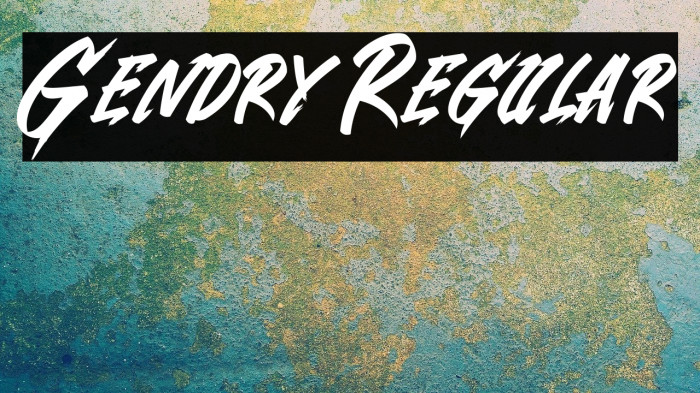 Gendry Regular Font examples