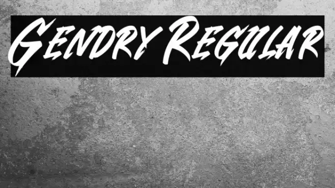 Gendry Regular Шрифта examples