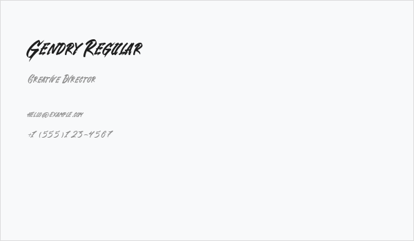 Gendry Regular Business Card