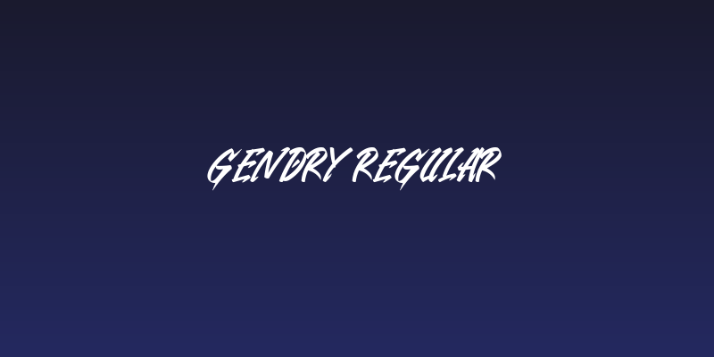 Gendry Regular Social Header