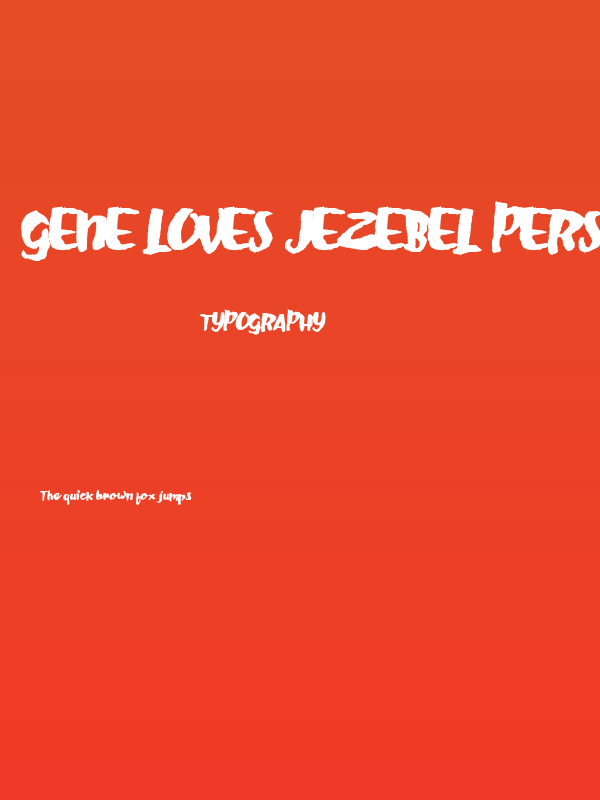 Gene Loves Jezebel Personal Use Regular Poster