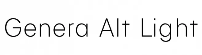 Genera Alt Light  font caratteri gratis