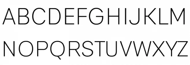 Genera Alt Light フォント 大文字