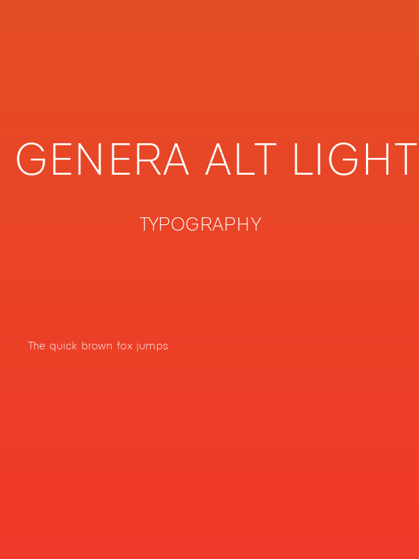 Genera Alt Light Poster