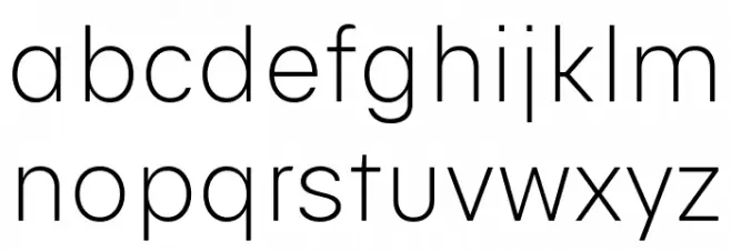 Genera Alt Light 字体 小写