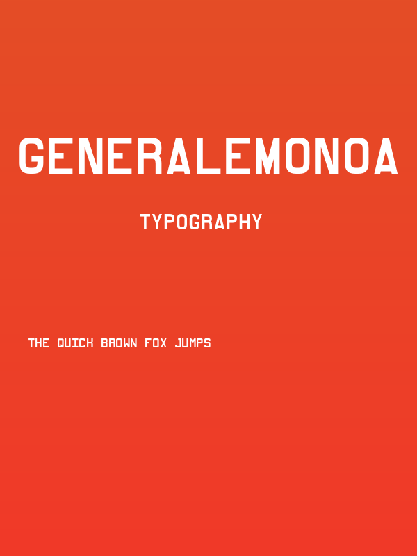 GeneraleMonoA Poster