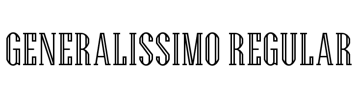Generalissimo Regular Font