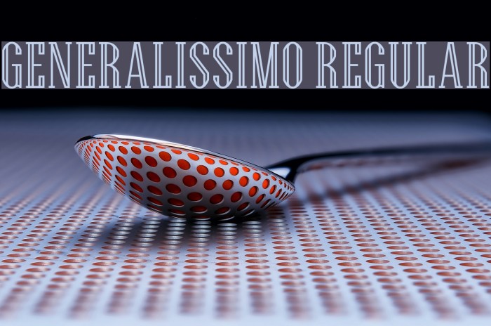 Generalissimo Regular Font examples
