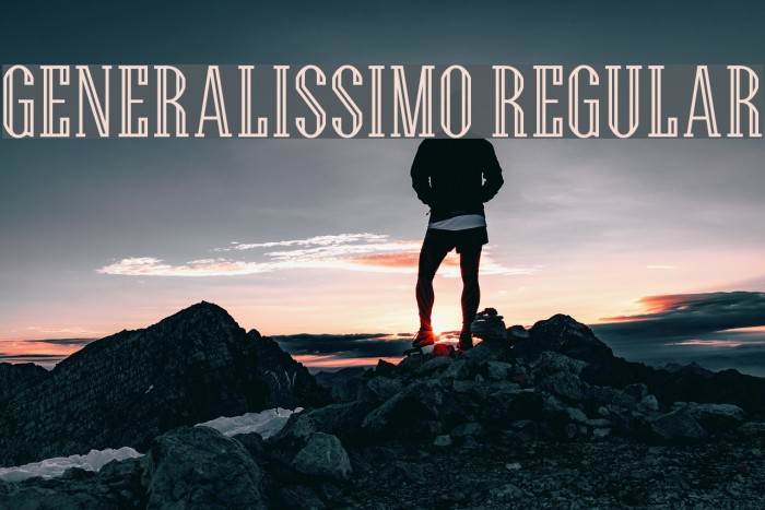 Generalissimo Regular Font examples